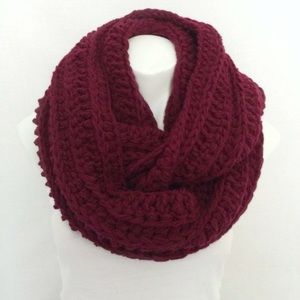 Burgundy infinity scarf